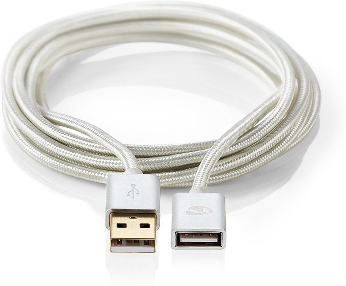 USB 2.0 Cable | A Male - A Female | 2.0 m | Aluminium